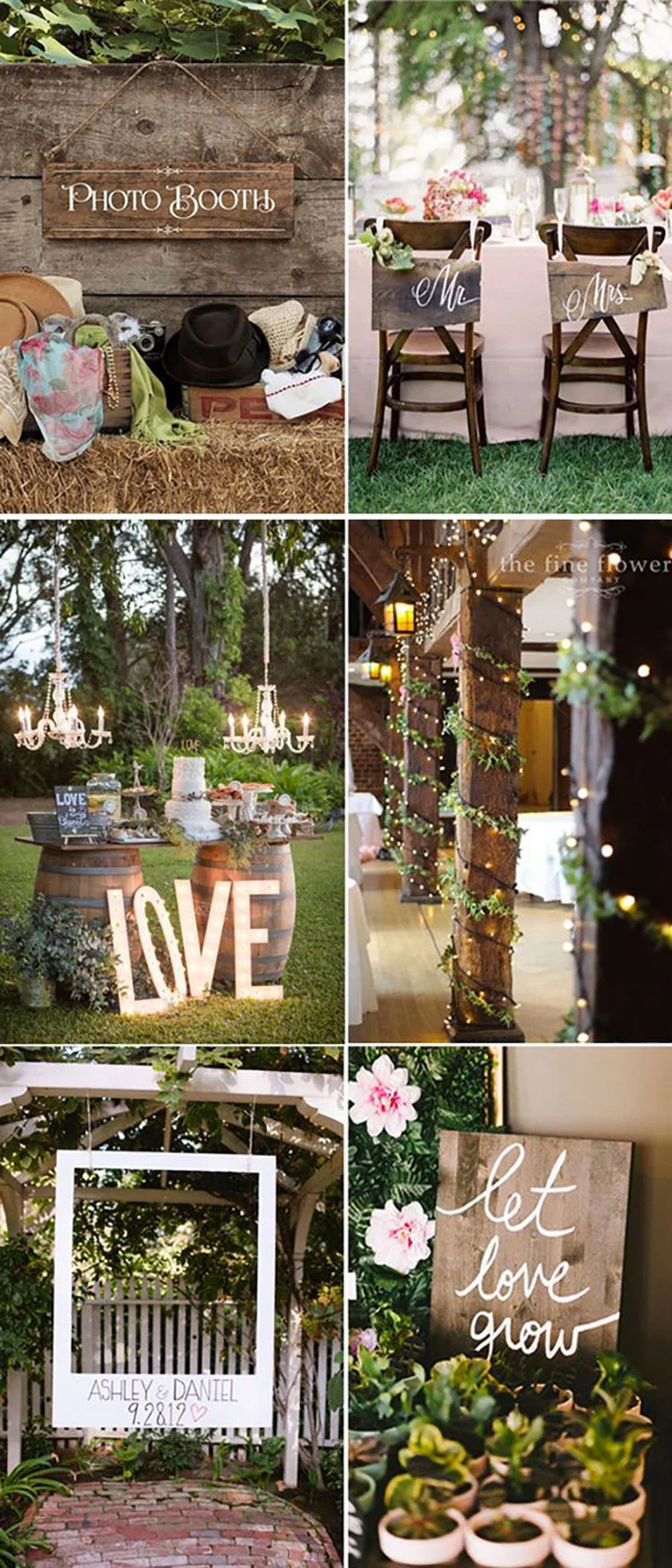 Moodboard con idee per l’allestimento