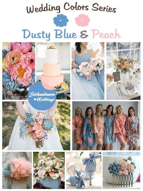 Palette colori Dusty Blue & Peach
