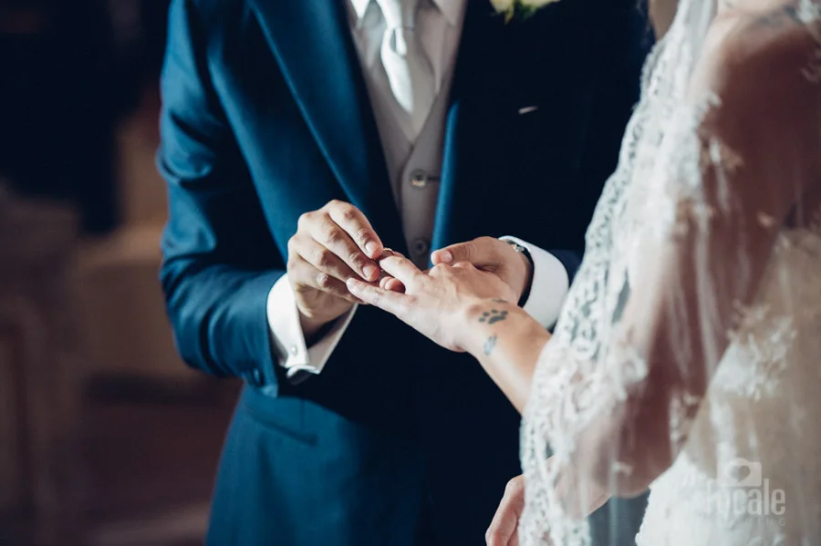 Scambio degli anelli – Matrimonio a Villa Miani