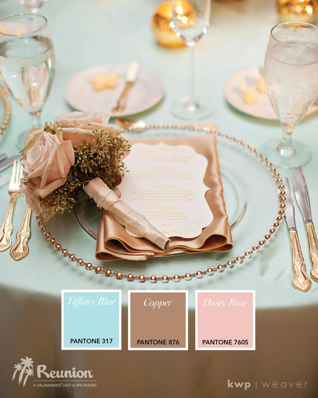 Mise en place in azzurro e pesca
